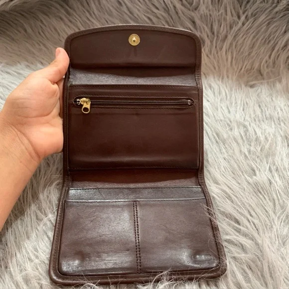 Vintage Coach Brown Swing Wallet - 4843 90s leather - Picture 4 of 7